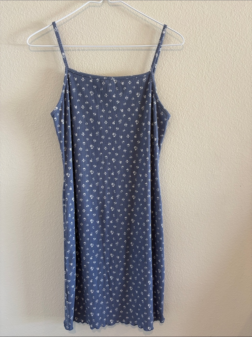 Blue Dress with white flowers